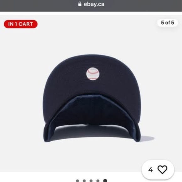 BRAND NEW New Era 59FIFTY Fitted Hat New York Yankees Indigo Denim x Navy MLB - Picture 3 of 5